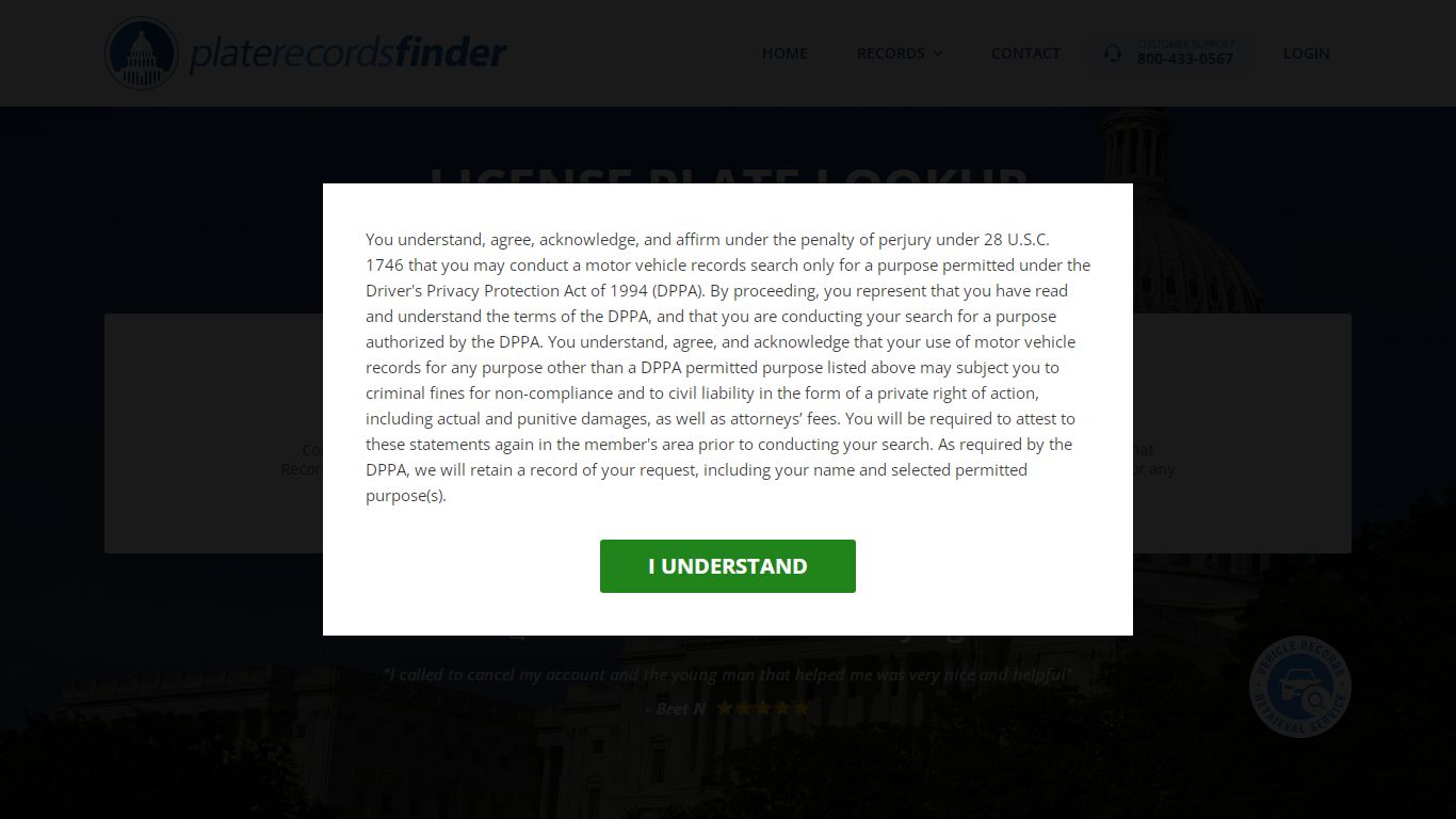 License Plate Lookup - Recordsfinder.com